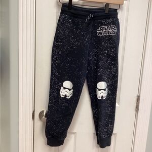 Star Wars galaxy stormtrooper black large kids joggers with pockets, drawstring